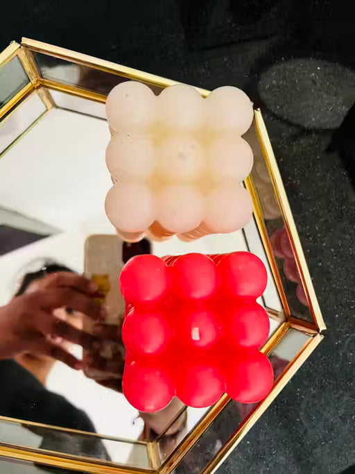 White Bubble Candle – | Modern Aesthetic Home Décor