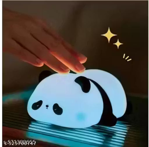 Rechargeable Panda Night Light for Kids – 7-Color LED Changing Lamp (Soft BPA-Free, Multicolour)