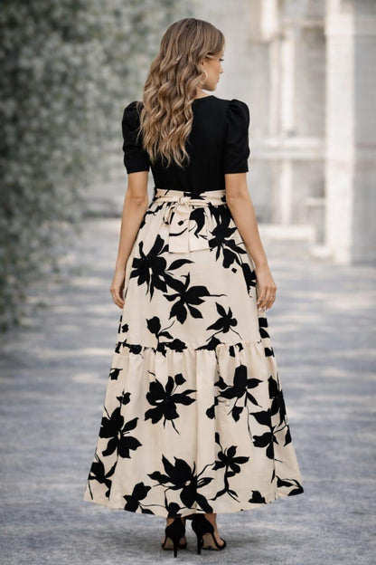 Women’s Elegant Floral Print Dress | Stylish Casual & Party Wear Dress for Women