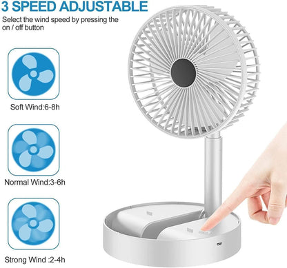 Powerful Rechargeable Table Fan – High-Speed Cooling Anywhere