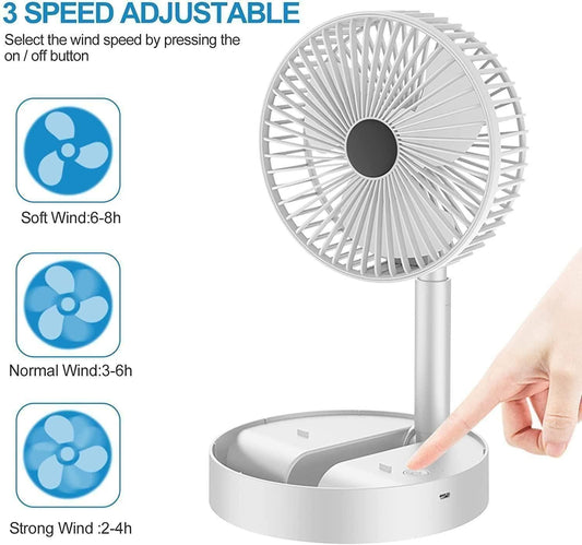Powerful Rechargeable Table Fan – High-Speed Cooling Anywhere