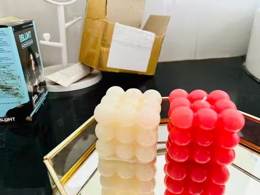 White Bubble Candle –  | Modern Aesthetic Home Décor