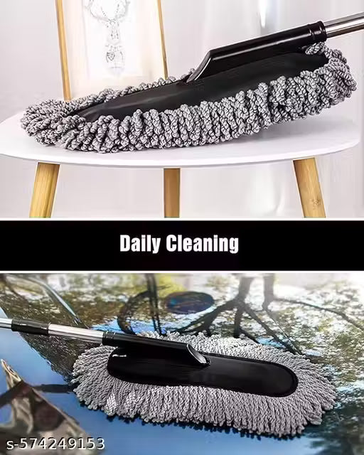 Microfiber Flexible Duster with Expandable Handle – Car &amp; Home Cleaning Brush (Dry/Wet Use)