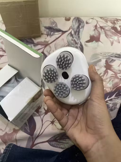 Electric Scalp Massager with 4 Removable Claws – Rechargeable Waterproof Head &amp; Full-Body Massager (Multi Color)