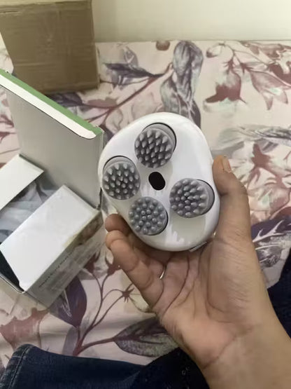 Electric Scalp Massager with 4 Removable Claws – Rechargeable Waterproof Head &amp; Full-Body Massager (Multi Color)