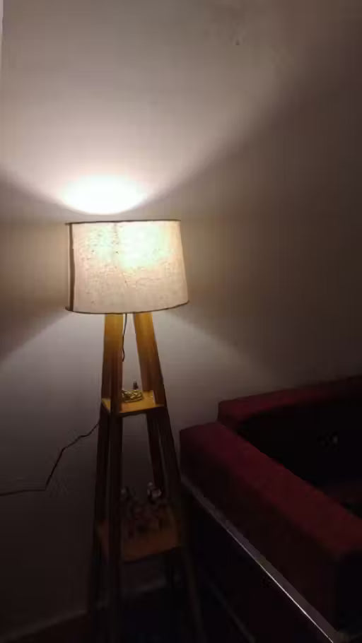 Floor Lamp with Shelf – Classic Brown Incandescent Floor Light for Living Room, Bedroom &amp; Office (Pack of 1)