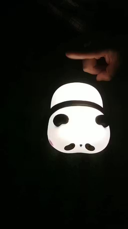 Rechargeable Panda Night Light for Kids – 7-Color LED Changing Lamp (Soft BPA-Free, Multicolour)