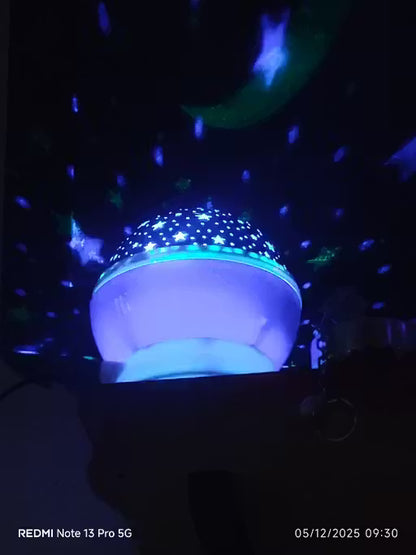 Star Master Rotating 360° Moon Night Light Lamp Projector with Colors