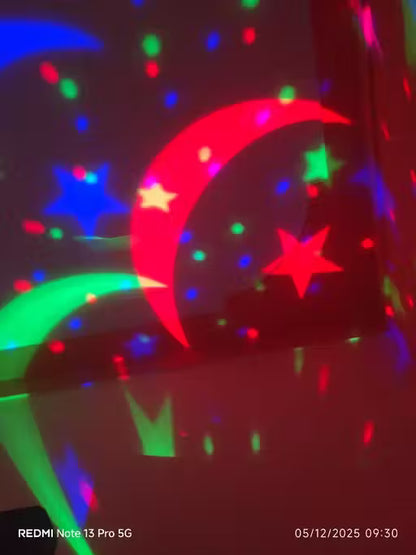 Star Master Rotating 360° Moon Night Light Lamp Projector with Colors