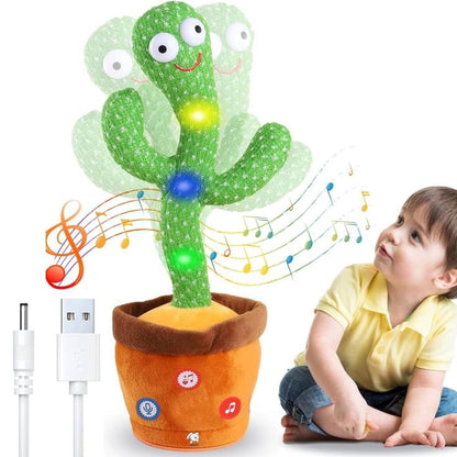 Dancing Cactus Toy – Interactive Plush with Recording, Voice Repeat, s
