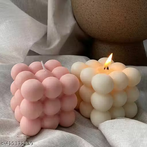 White Bubble Candle –  | Modern Aesthetic Home Décor