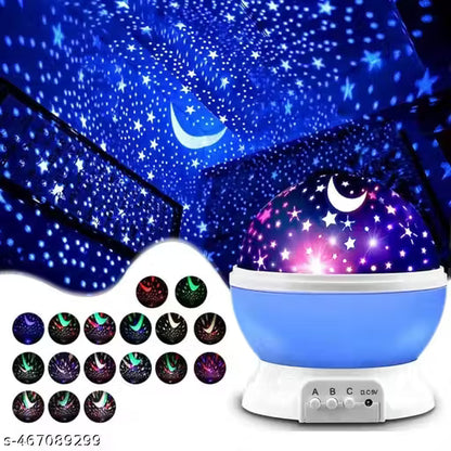 Star Master Rotating 360° Moon Night Light Lamp Projector with Colors