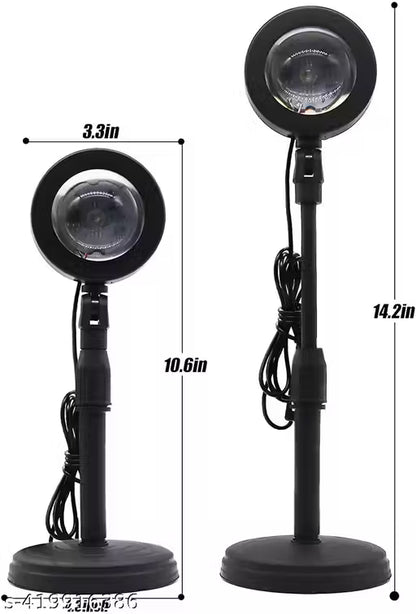 Sunset Lamp Projector – 16 Color LED Rainbow Night Light with Remote (360° Rotation)