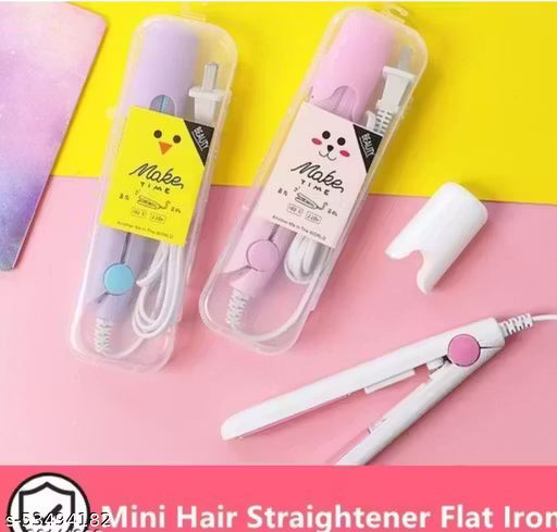 Mini Iron Hair Straightener – Pink | Compact, Travel-Friendly Styling Tool