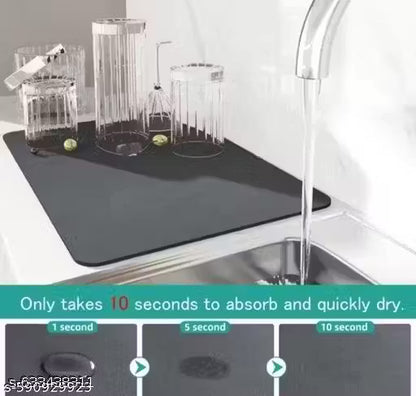 Quick Drying Mat Pack of 2 | Absorbent Anti-Slip Bathroom & Kitchen Mat