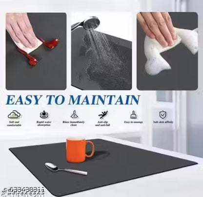 Quick Drying Mat Pack of 2 | Absorbent Anti-Slip Bathroom & Kitchen Mat